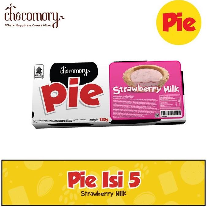 

Chocomory Strawberry Milk Pie Isi 5 - 150gr Kue Pie Susu Stroberi Stok Terbatas