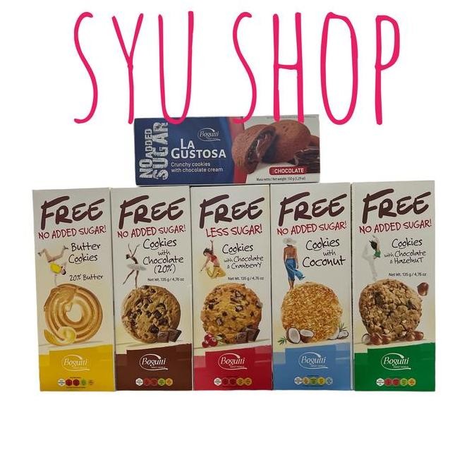 

Bogutti Cookies Tanpa Gula Isi Cream Cokelat Cranberry Kelapa Hazelnut Stok Terbatas