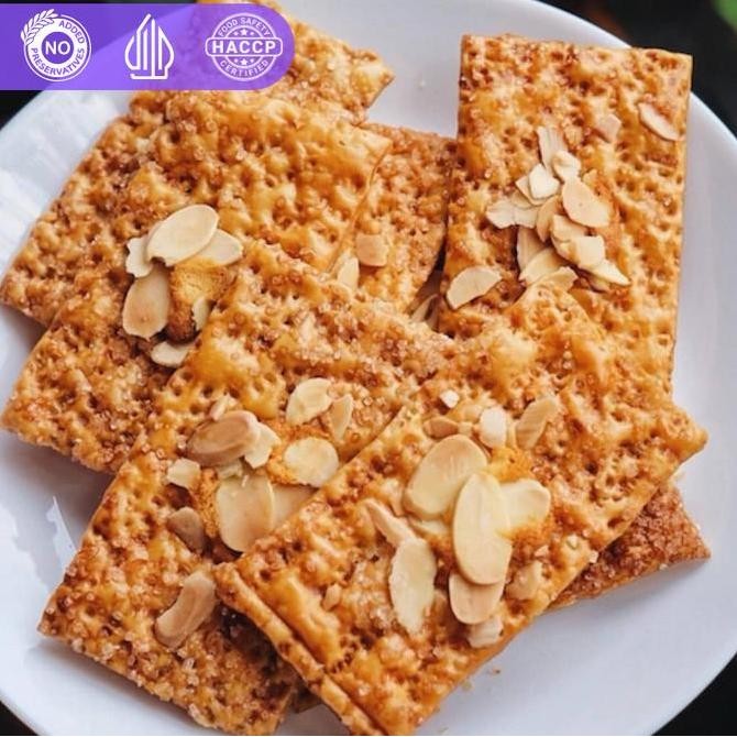 

MISOL Almond Crackers 100gr - Camilan Kacang Panggang Renyah Premium Stok Terbatas