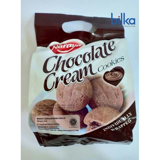 

Naraya Cookies Chocolate Cream 280gr - Kue Kering Premium Stok Terbatas