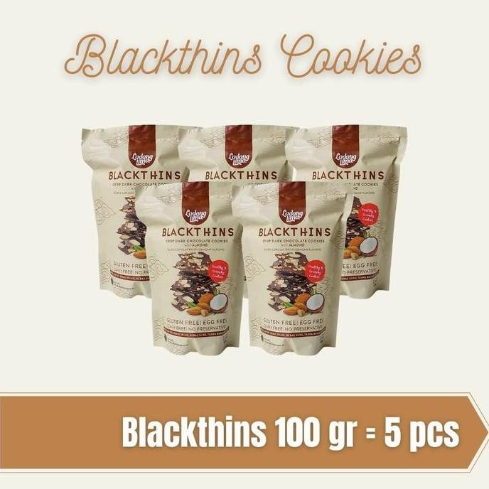 

Blackthins Cookies Ladang Lima 100gr - Paket Isi 5 Camilan Sehat Stok Terbatas