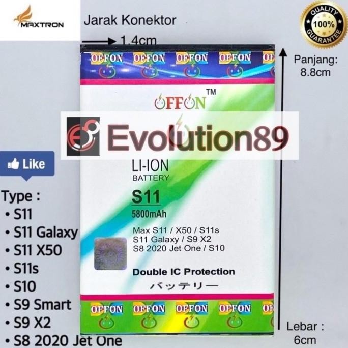 Baterai Maxtron s11 maxtron s9 maxtron s8 2020 Double power offon MURAH