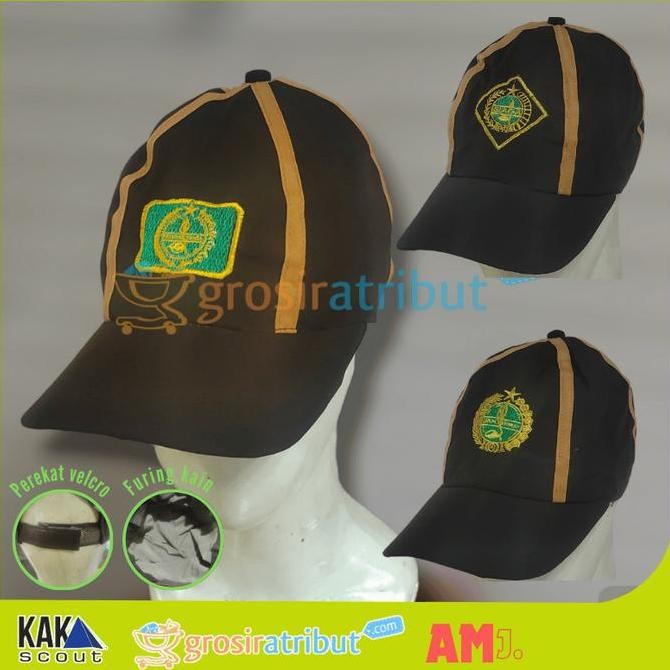 (Allthebest) (1 kodi) Topi Siaga Pramuka Premium Bordir