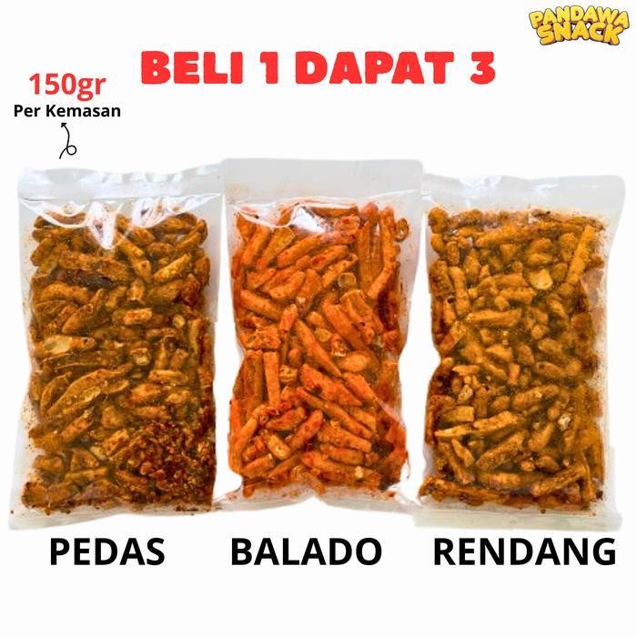 

CCF Basreng Beli 1 Dapat 3 Varian Berbeda Bundling 450gr Pedas Food Snacks Jagung Manis Goreng Cemilan