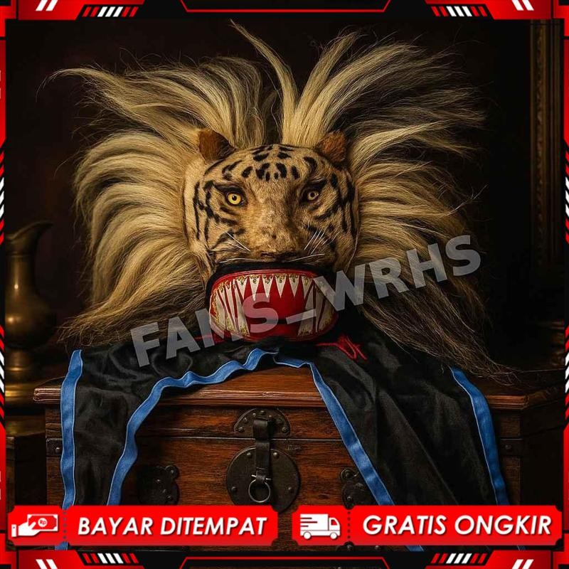 -Termurah- Produk Baru - Topeng Macan Reog Ponorogo Terbaik Variasi Macan Putih Ga-76 Dd-97