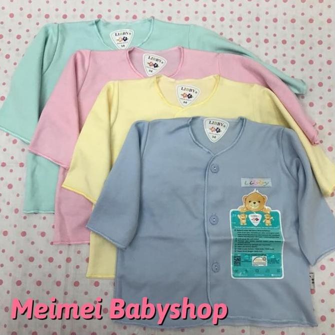 Baju Tangan Panjang Polos Libby Newborn 3 Pcs