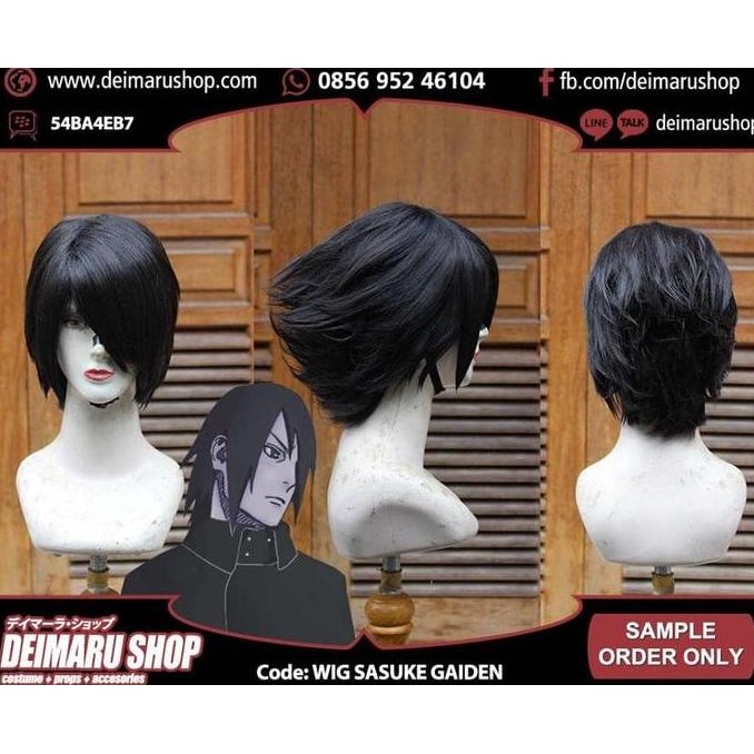 Rambut Kostum Wig Sasuke Gaiden