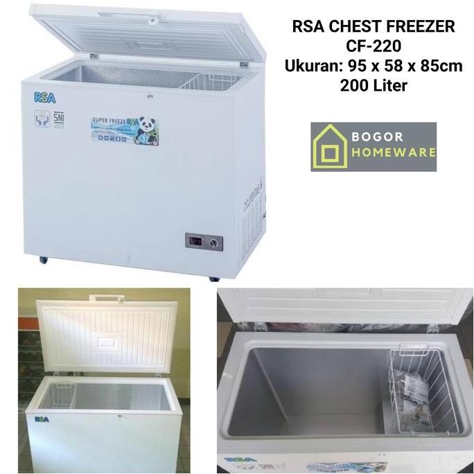 (Khusus Bogor) Chest Freezer Rsa Cf-220 , Kapasitas 200L