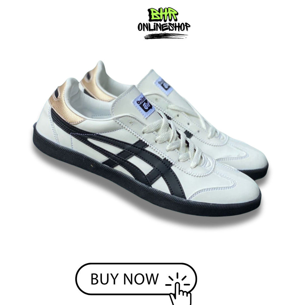 Sepatu Sneakers Pria Onitsuka Tokuten Putih Hitam Size 36 - 44