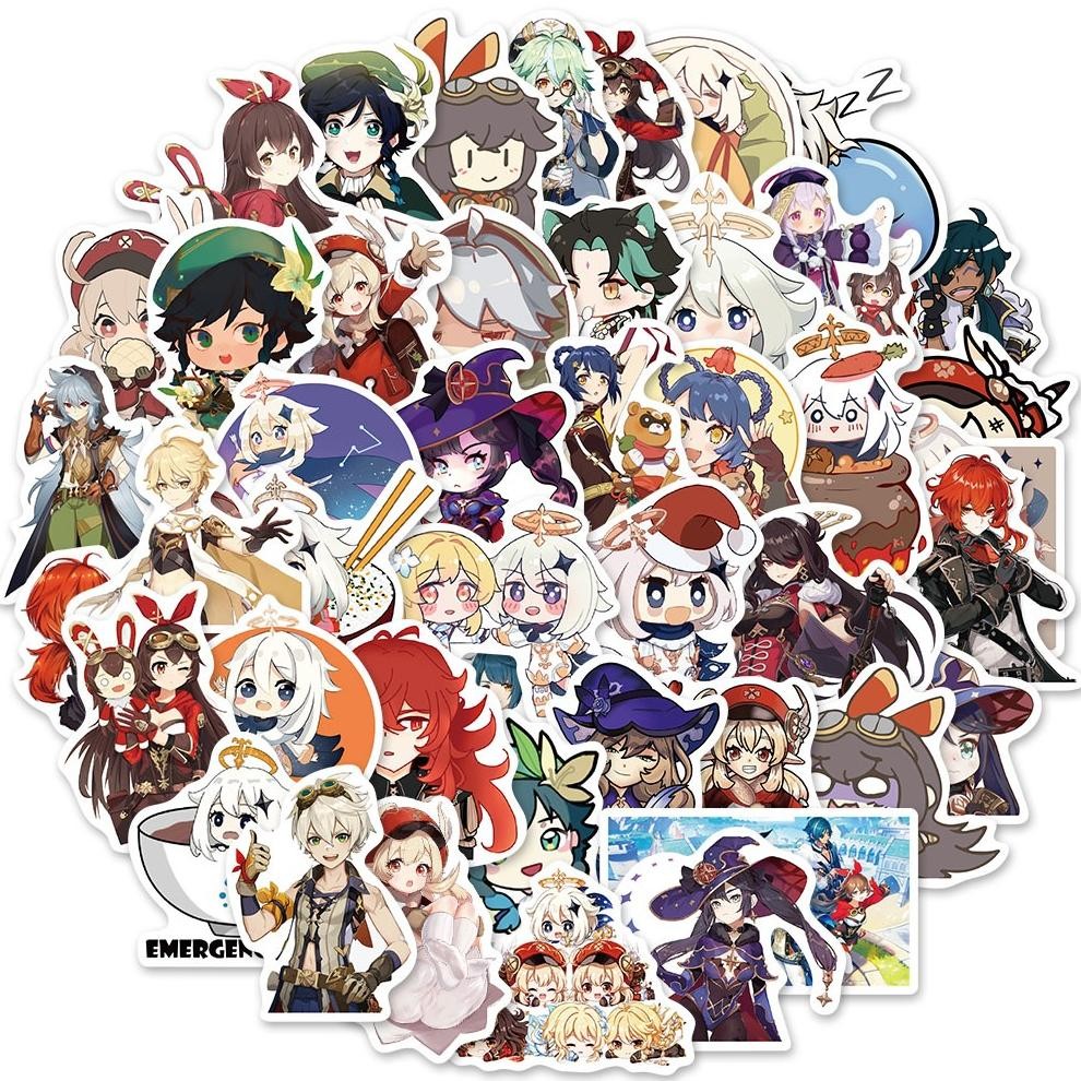 

Stiker Set Stiker Paket Genshin Impact Stiker lucu Karakter game Stiker Anti Air Stikers Berperekat Waterproof sticker decal buat Motor Helm Buku Journal Koper Casing HP Laptop Botol Minum Hadiah anak ZG-96