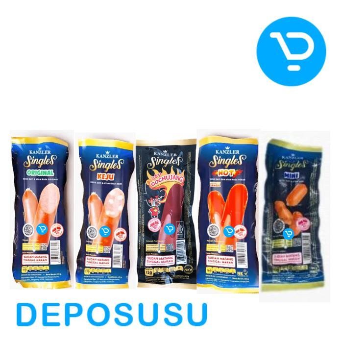 

Ff Kanzler Sosis Singles 65G - Original Mini Hot/Spicy Keju Gochujang