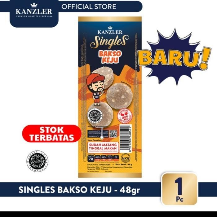 

Ff Kanzler Bakso Singles Keju 48Gr / Bakso Siap Makan Rasa Keju 48Gr