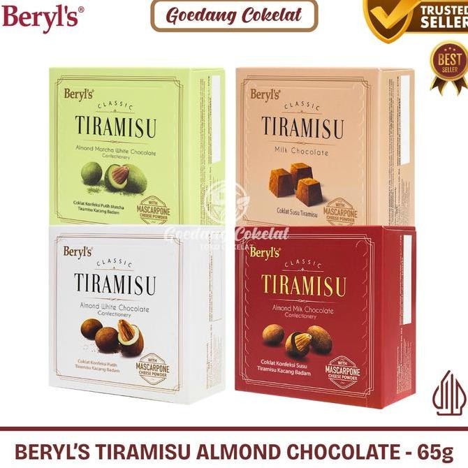 

RPS Beryl's Classic Tiramisu Almond Green Tea Milk White Chocolate 65g Beryls Coklat Cokelat Malaysia