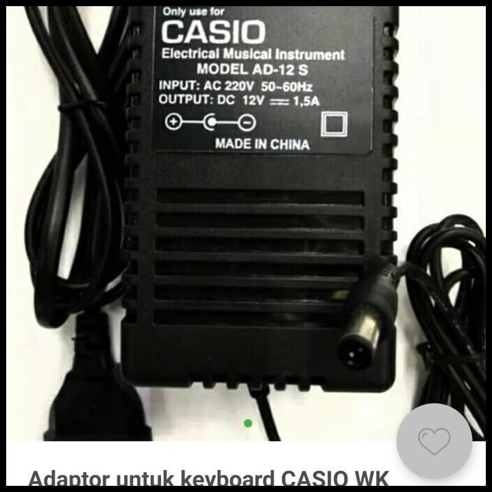 adaptor untuk keyboard CASIO tipe Wk-1800.Wk-3300.Wk-3500.Wk-3800