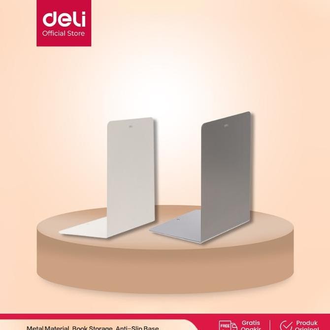 

TERSEDIA DELI BOOKEND METAL ADJUSTABLE 78650 PENAHAN PEMBATAS BUKU MAJALAH 2PCS