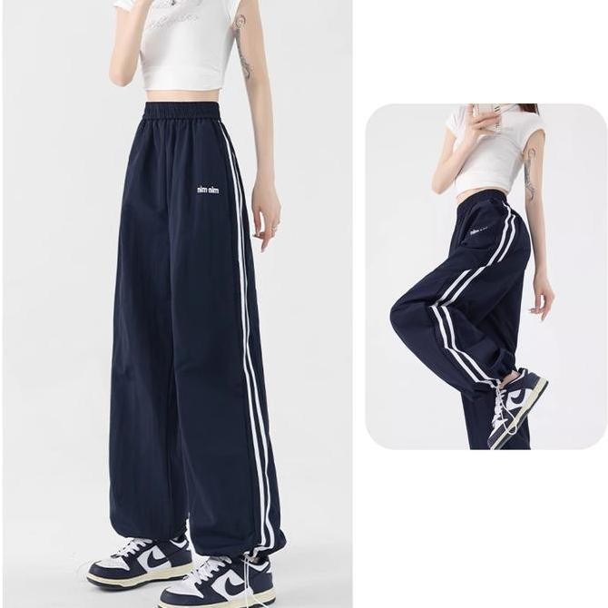 Celana Panjang Wanita Polos celana training Kasual/Jazz Dance Pants women's summer thin track pants 