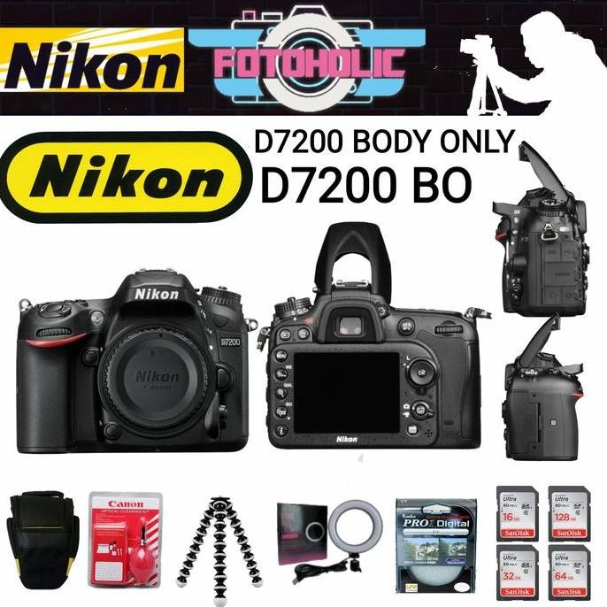 Promo NIKON D7200BO/NIKON D7200 BODY ONLY/KAMERA NIKON D7200 COD