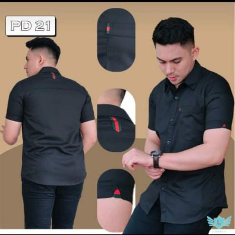 Kemeja Pria Slimfit  Lowkey  Premium Pd 21 | Hem Atasan Kemeja Baju Laki-Laki/Cowok Slimfit