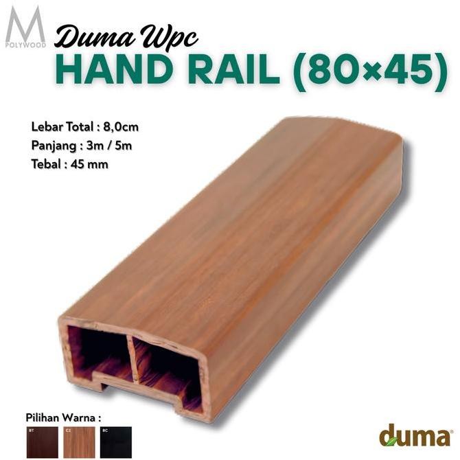 Duma Wpc - Hand Rail (80X45) Handrail / Railing / Handle / Pegangan Tangan Tangga Wpc Co