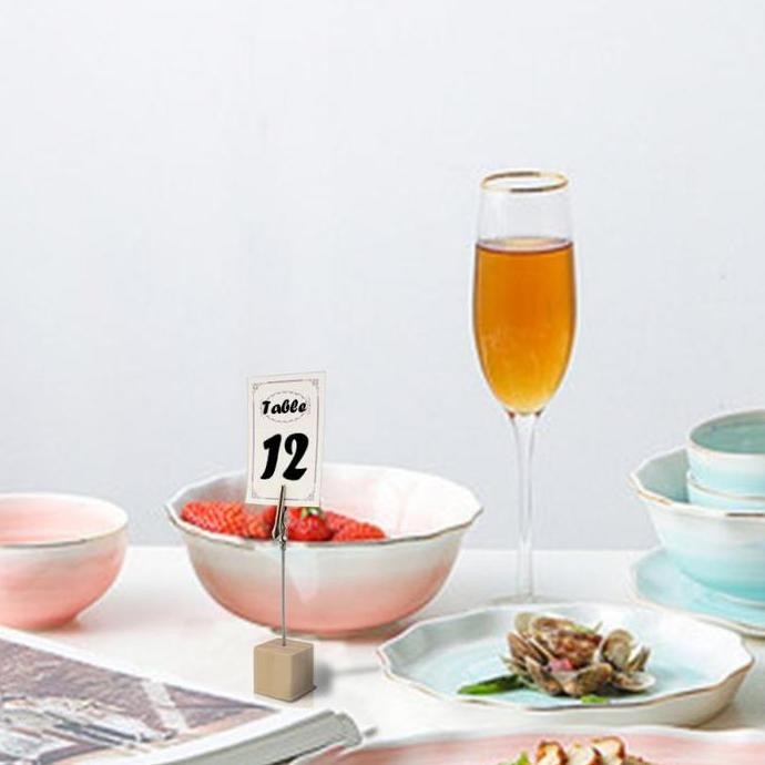 

10Pcs Price Tag Kayu Tatakan Holder Foto Price Tag Photo Card Holder