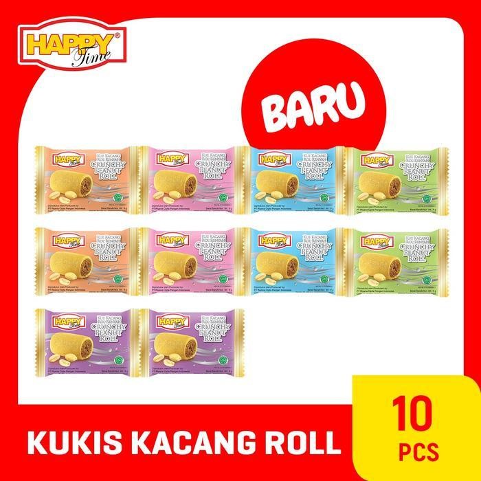 

FF Happy Time Kukis Kacang Roll (1 Renceng isi 10 Pcs) Cookies Kering Makanan Peanut