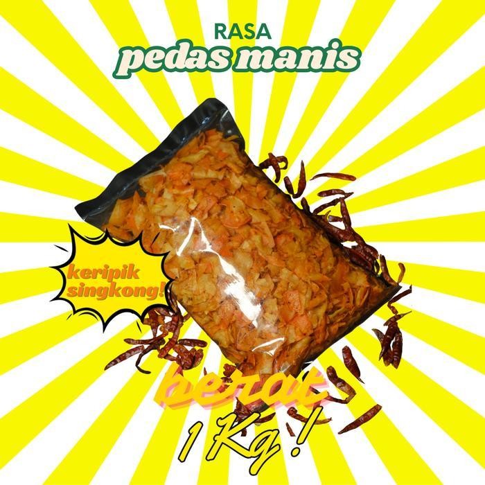 

FF 1 Kg Keripik Kriwil Pedas Manis Bumbu Kering Food Snacks Cemilan Makanan Asin snack jadul