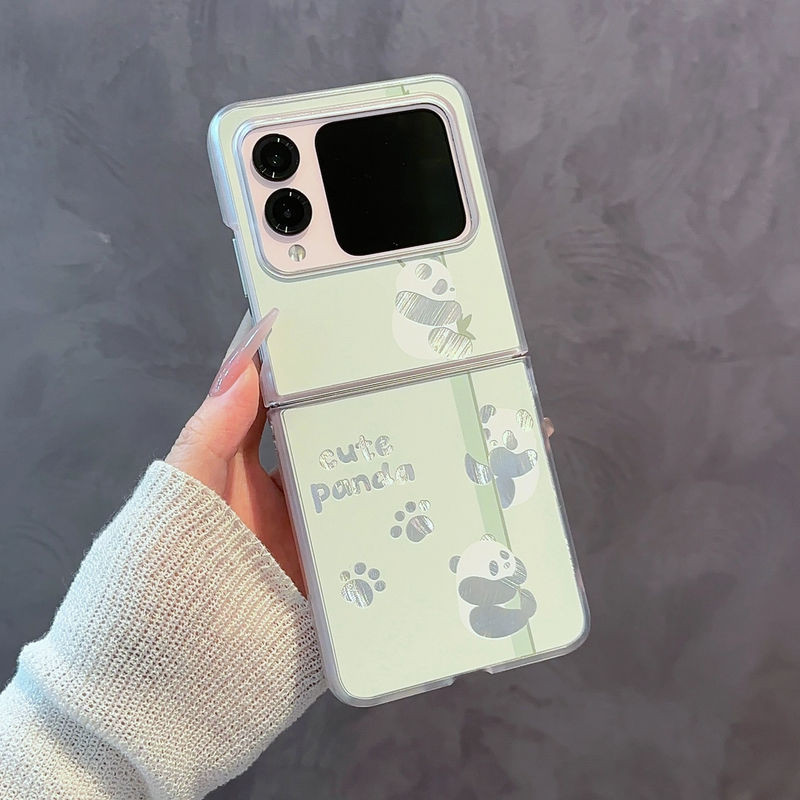 [Bengkel Cerdas] [COD] Cocok untuk [Huawei NOVAFLIP] dudukan panda lucu bulu benang mesin lipat casi