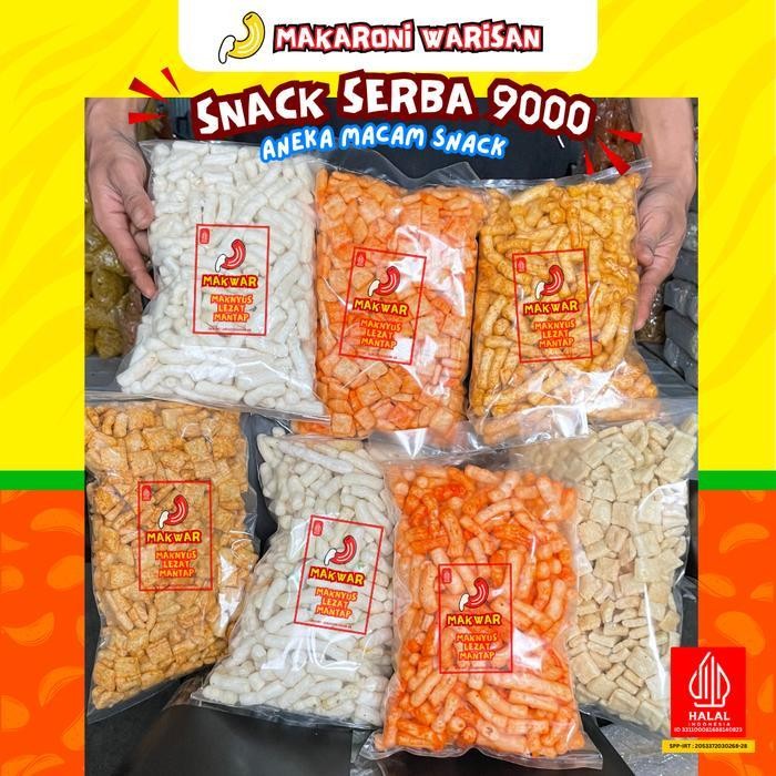 

FF SERBA 9999 CEMILAN MAKARONI WARISAN BERAT 180gr, 200gr, 250gr , Makanan Ringan Krupuk Cemilan Murah halal pedas Asin Kerupuk Makaroni Rambak tahu Tongkol