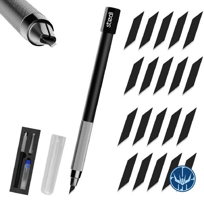 

TERLARIS! STEDI Pen Knife 4mm Set With Carbon Steel Blades - Hobby Knife Model Kit Gundam