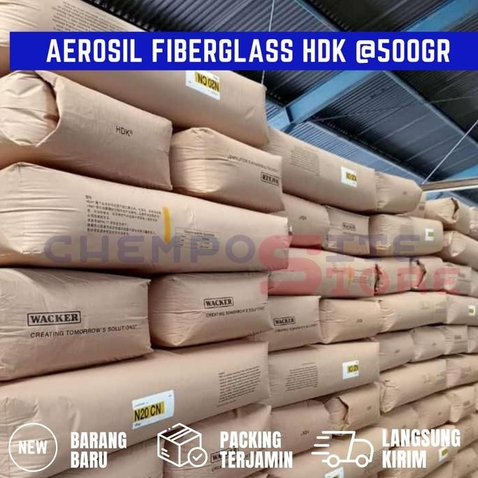 

AEROSIL FIBERGLASS HDK / WACKER HDK / TEPUNG RINGAN FIBERGLASS 500GR