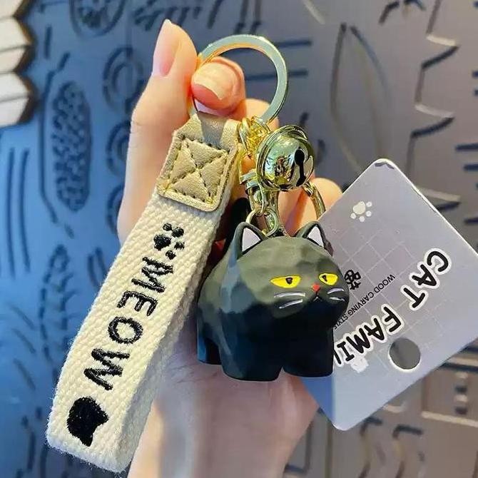 Stok Terbatas OHSOME BAIMAO Gantungan Kunci Kucing Chartreux British Shorthair Aksesoris Tas Lucu