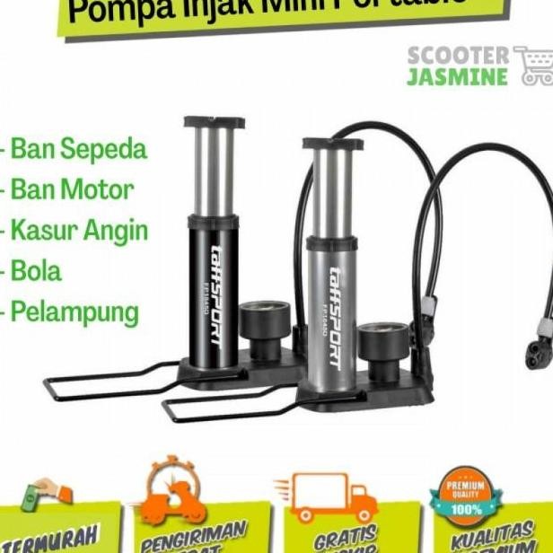 Pompa Angin Pompa Kaki Pompa Ban Sepeda Motor Bola Kasur 160 Psi