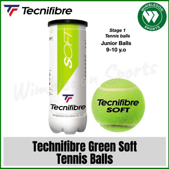 Bst Ready Bola Tenis Technifibre Soft / Bola Tenis Junior Technifibre Green Best Seller