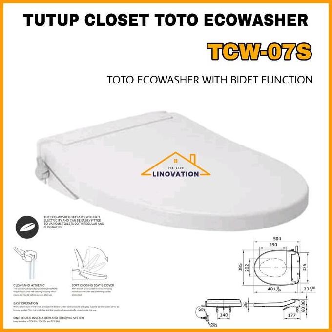 promo tutup closet duduk eco washer tcw07s toilet seat cover original