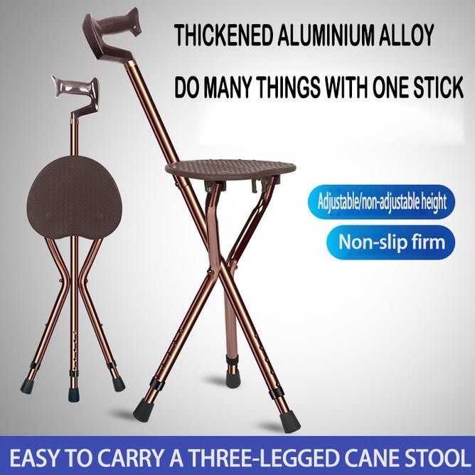 Terlaris Cod Tongkat Kursi Tongkat Duduk Lipat,Kursi Lipat Sholat,Tongkat Lipat Travel Tongkat Jalan