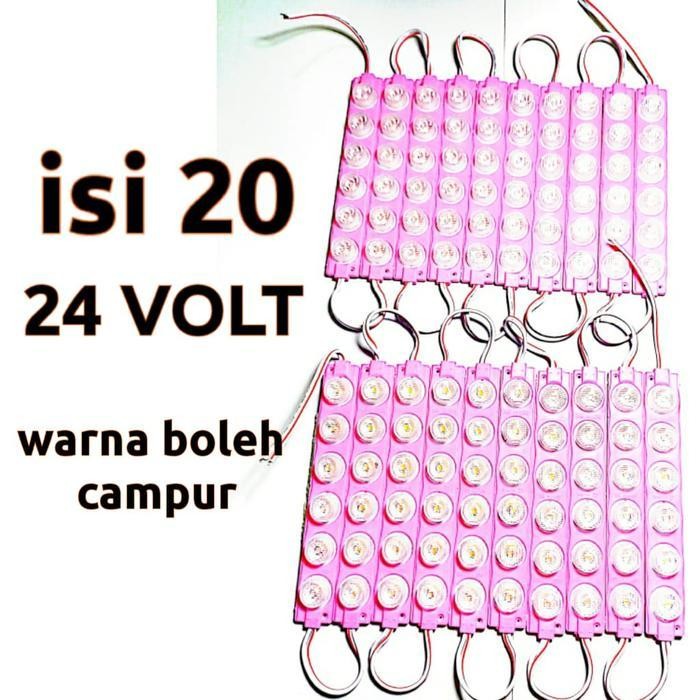 RS isi 20 Lampu LED 6 mata 24 volt Paket isi 20 Pcs Lampu LED 6 mata besar 24 volt
