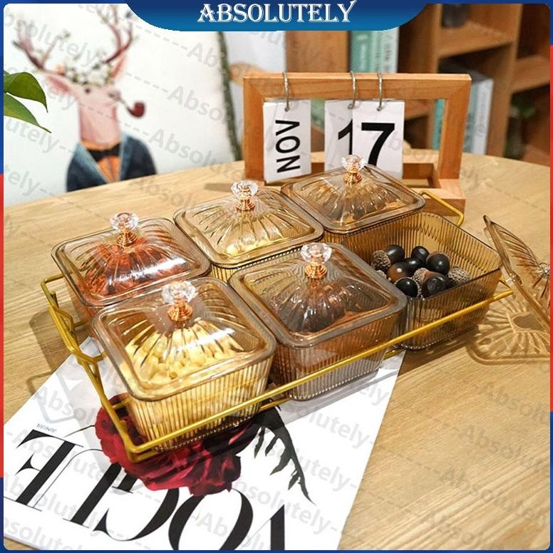 2In1/3In1/4In1/6In1 Toples Akrilik Aesthetic Toples Set Toples Mewah Toples Makanan Ringan Rumah Tan