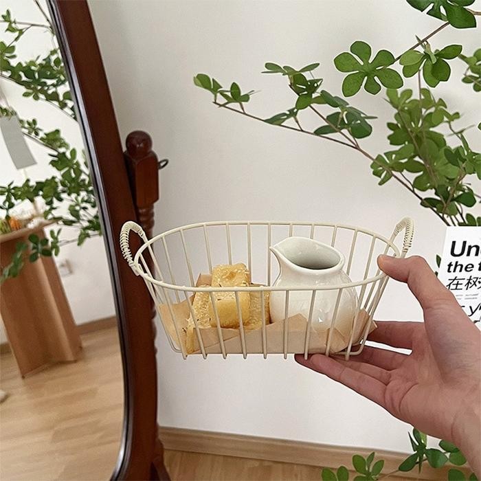 

IX Vixplorn Keranjang Antik Keranjang Roti Kue Keranjang Telur Retro/Creative Storage Basket/Keranjang Roti Kue Retro Storage Basket Keranjang Buah