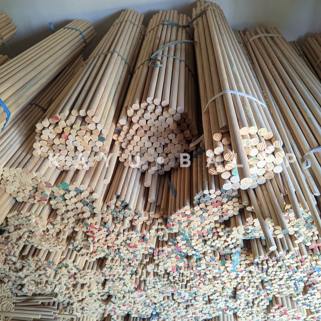 DOWEL KAYU 12mm Panjang 80cm - DOWEL KAYU - KAYU BULAT