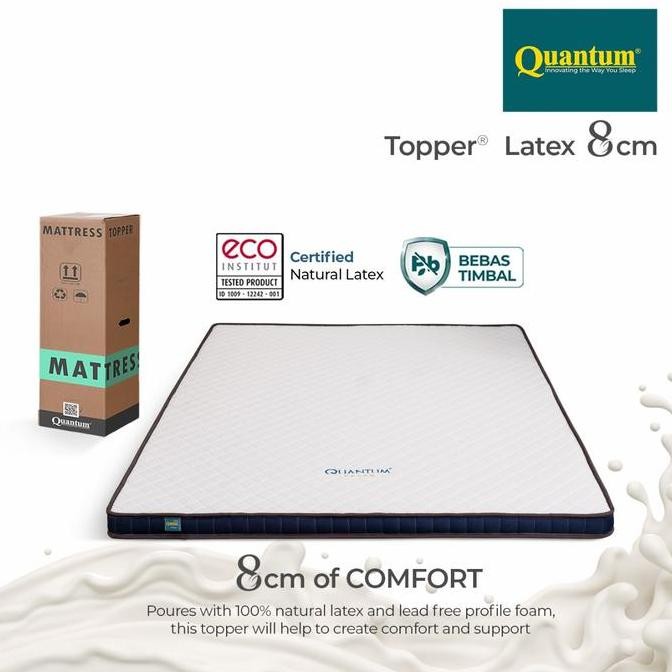 SL Topper Kasur Quantum Latex 8cm | Natural Latex | Kasur Ergonomis