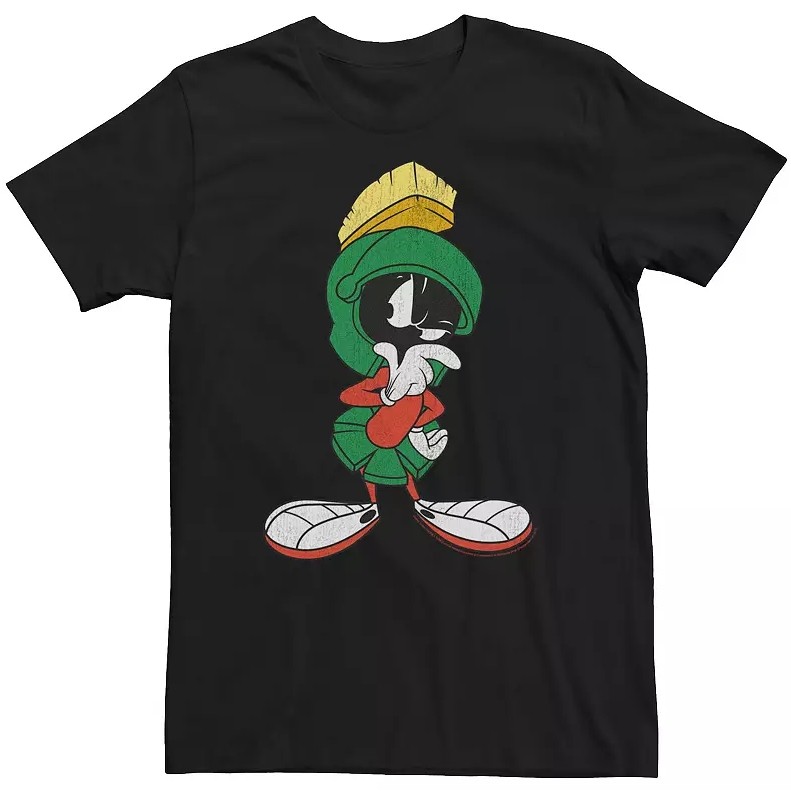 Kaos Grafis Potret Marvin the Martian Vintage Looney Tunes Katun CrewNeck Unisex Pria Wanita