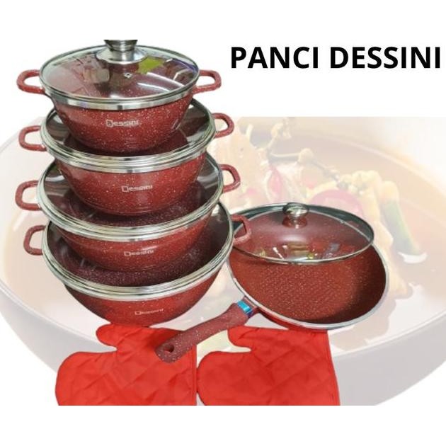 Panci Dessini Set Panci Warna Granit
