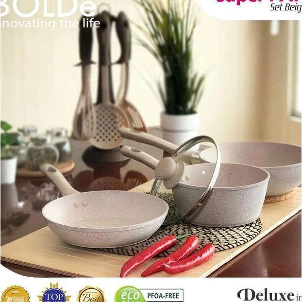 Pan Bolde Panci Granite Ceramic Cooare 4 Set