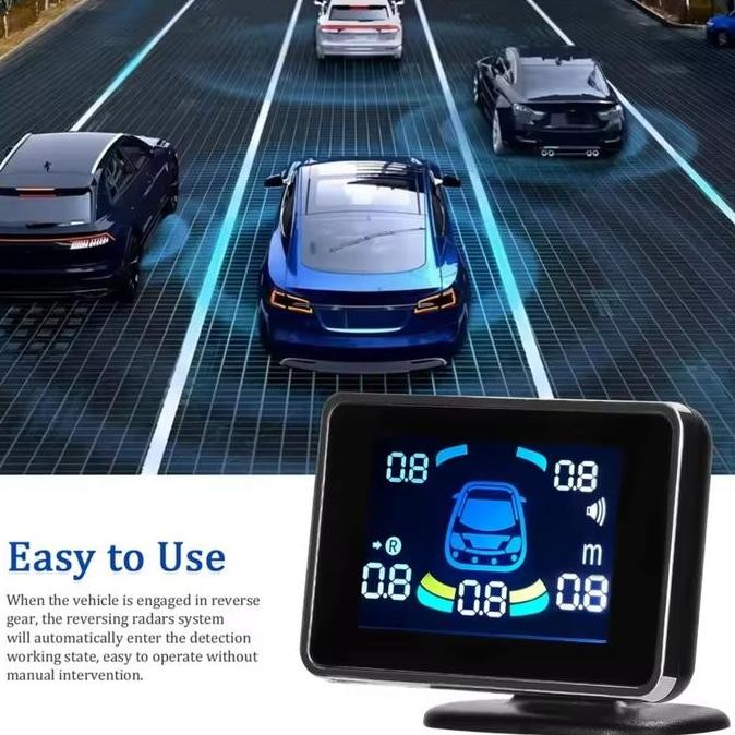 Sensor Parkir Mobil Depan Belakang 8 Sensor + LED Display Meter