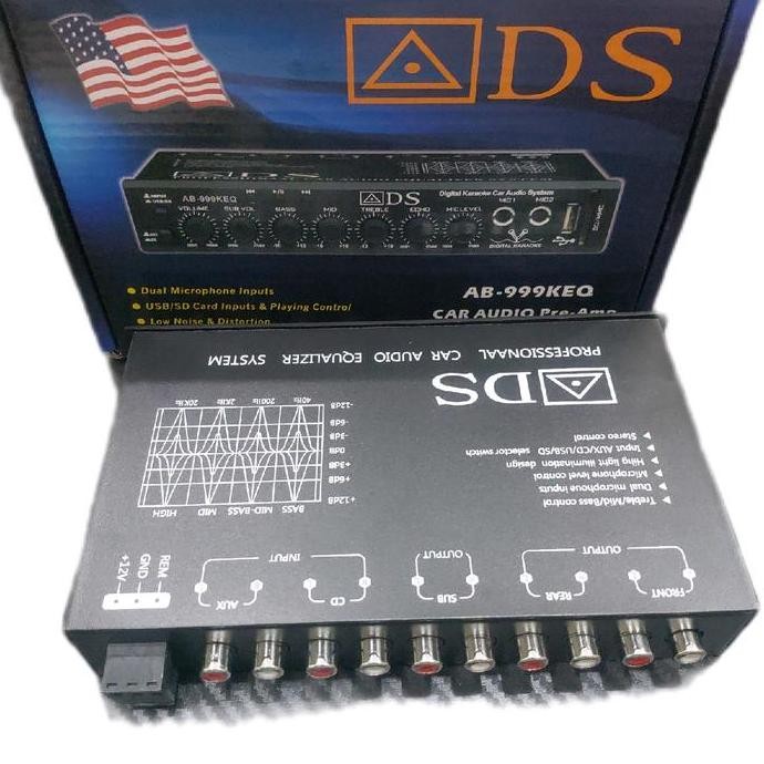 Pream Parametrik BLUETOOTH Usb/Sd Ads ab 999keq Equalizer Profesional Car Audio System - Amplifier