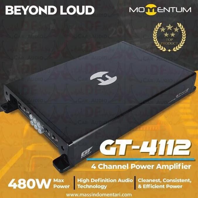 Power 4 channel MOMENTUM GT 4112 Power amplifier audio mobil 4ch