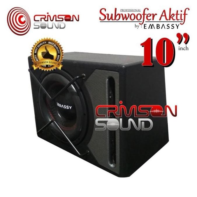 SUBWOOFER AKTIF 10 inch BASSBOX Embassy EMS-10 PLATINUM