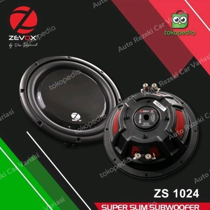 Subwoofer Super Slim Zevox ZS 1024 10 Inc Double Coil By Vox Research
