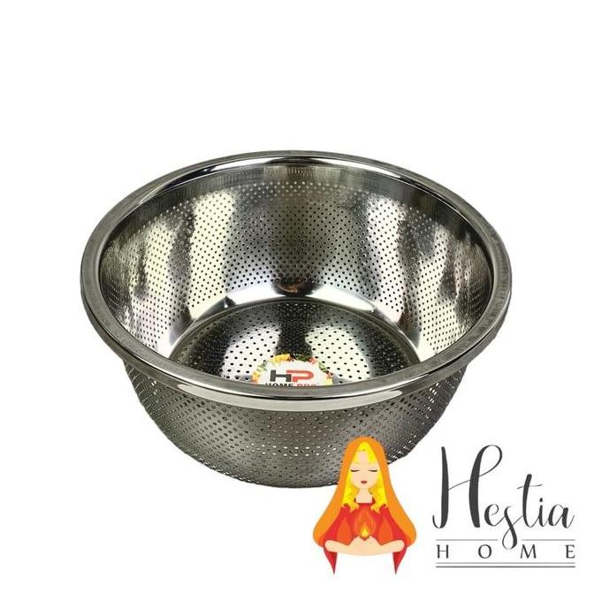 Bst Ready Home Pro Baskom Lubang Besar Stainless Steel Tebal 28 30 Cm Best Seller