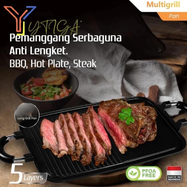 Promo Ytiga Multi Grill Pan-Bbq Grillpan Panggangan Serbaguna Alat Panggang Original